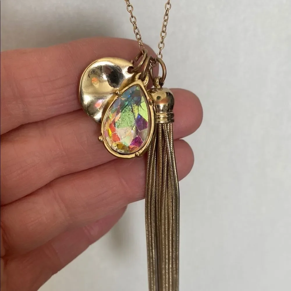 Bella & Jack Elegant Gold Pendant Long Layer Necklace